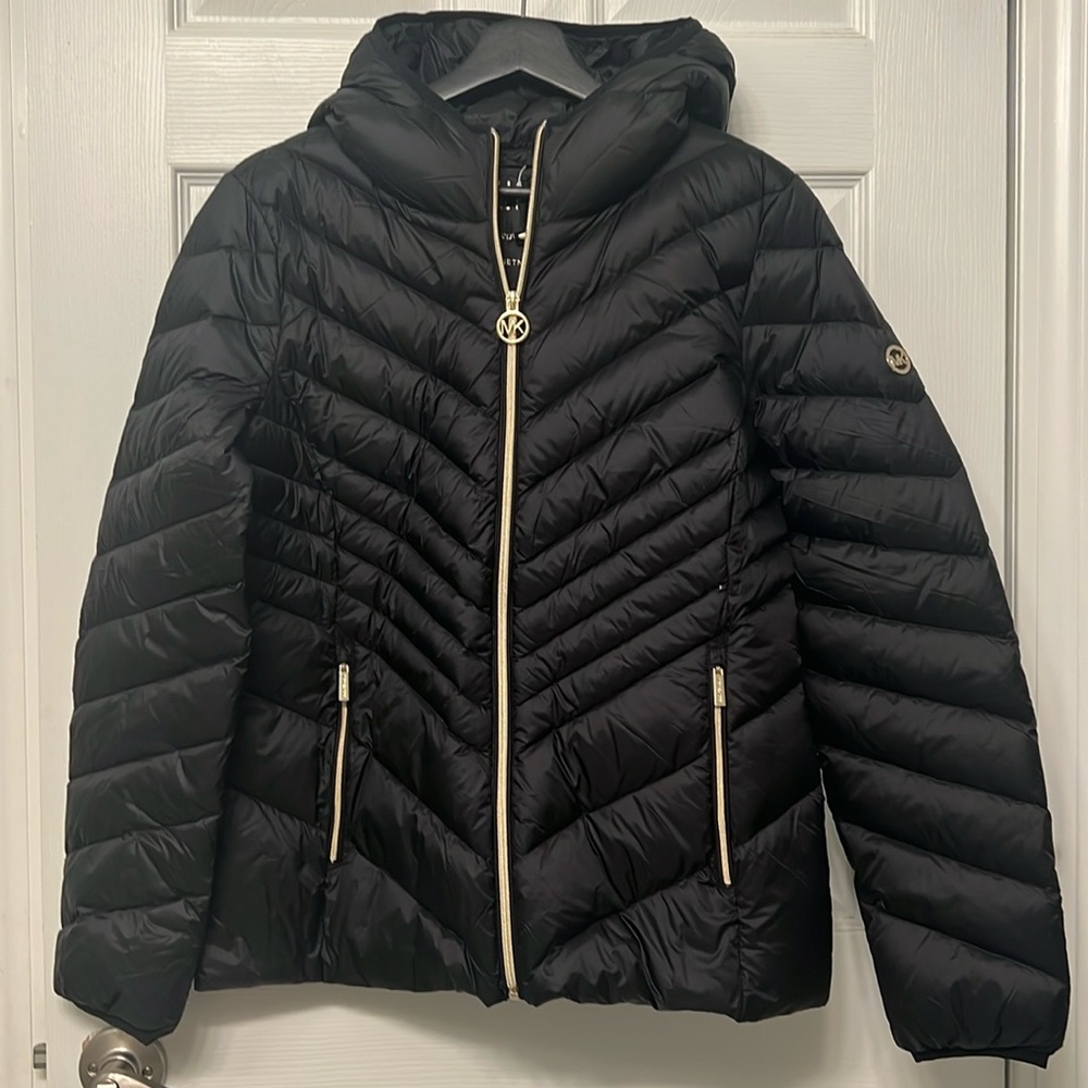 MICHAEL Michael Kors Black Puffer Down Jacket size M